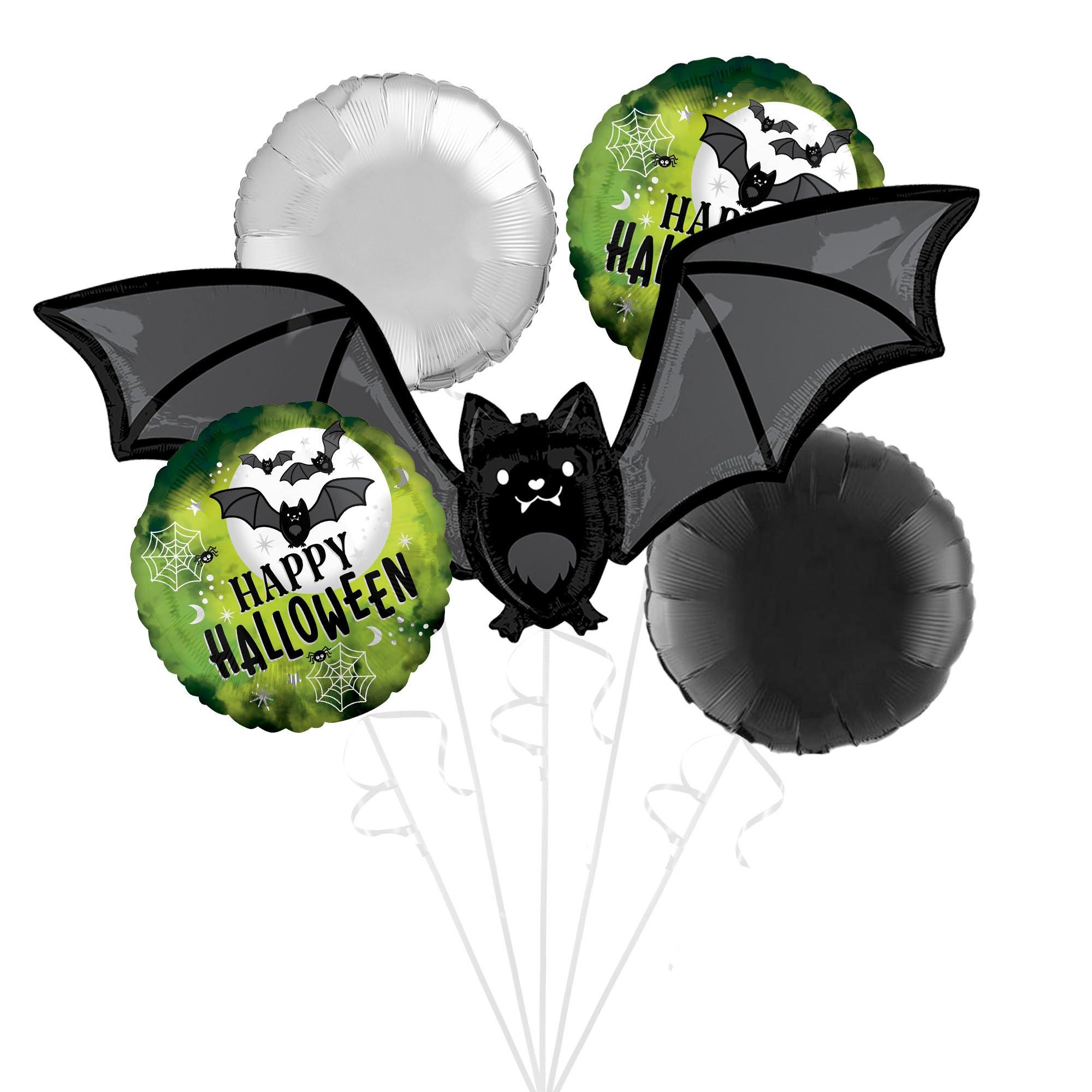 Batty Glow Halloween Foil Balloon Bouquet